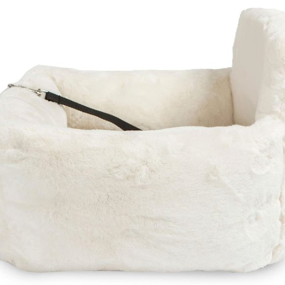 Nandog Dog Car Safety Booster Seat w/ Belt Travel Cushion Bed Ivory cloud - Picture 3 of 6